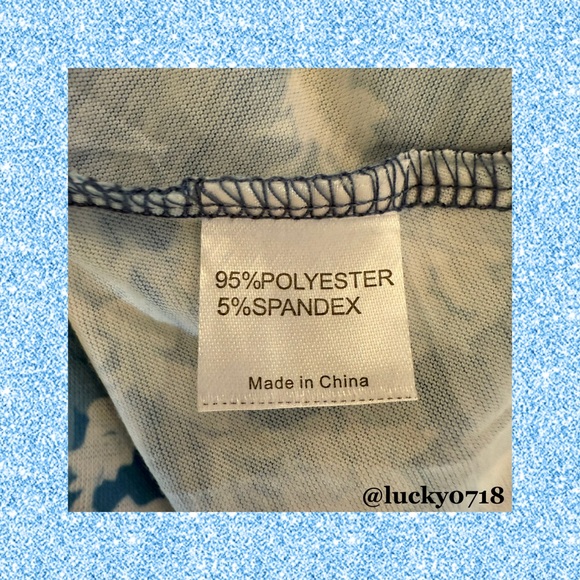 Fensace NWT Summer Floral Blue/White Short Sleeve Wrap Dress Sz S - Picture 8 of 9